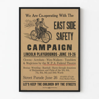 Vintage Safety Campaign Poster East Side