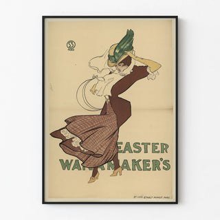 Vintage Easter Poster Wanamaker's Paris