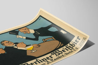 Vintage Advertising Poster Echt Berliner Weißbier — artwork view
