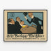 Vintage Advertising Poster Echt Berliner Weißbier — framed artwork on a wall