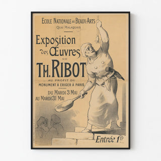Exhibition poster of works by Th. Ribot - National School of Fine Arts