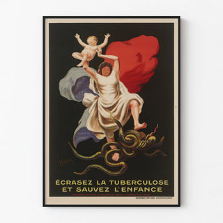Vintage poster Crush Tuberculosis and Save Childhood
