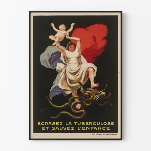 Vintage poster Crush Tuberculosis and Save Childhood