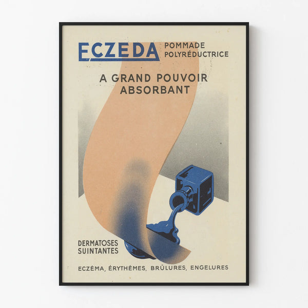 Vintage poster Eczeda - Retro pharmacy wall decoration