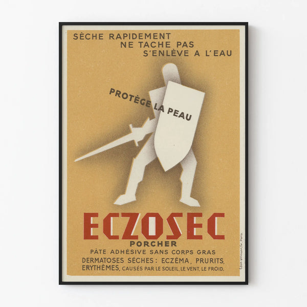 Vintage Poster Eczosec - Wall Decoration for Health and Skin Protection