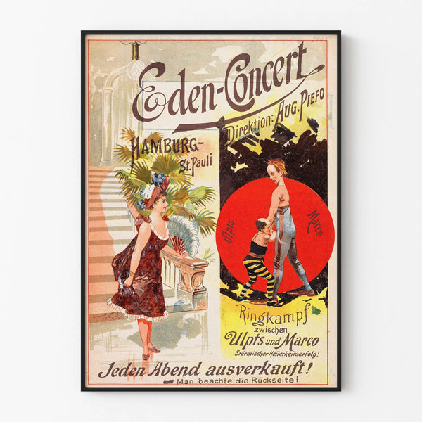 Vintage poster Eden-Concert Hamburg St. Pauli