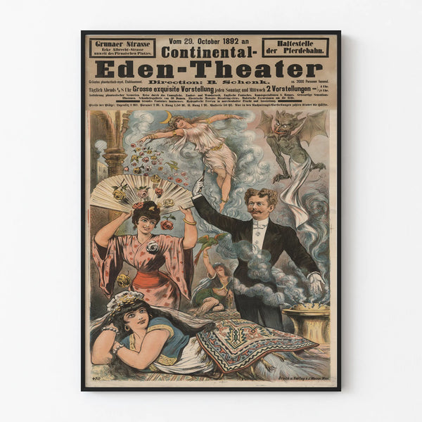 Vintage poster of Eden-Theater 1892, wall decoration