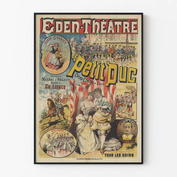 Vintage Theater Poster The Little Duke Opéra Comique