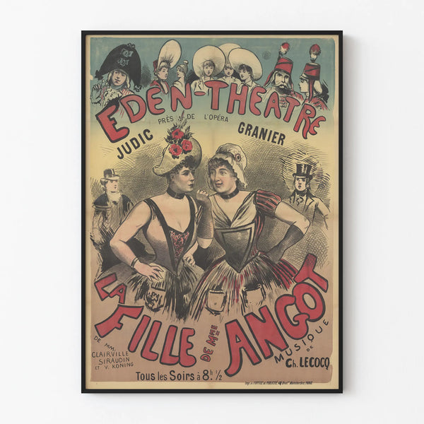 Poster Théâtre La Fille de Mme Angot - Eden-Theatre Paris