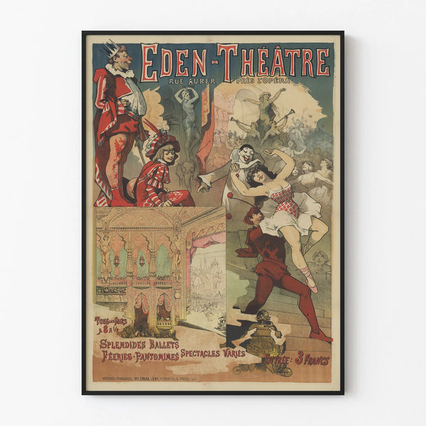 Vintage Poster Eden Theatre Rue Auber in Paris