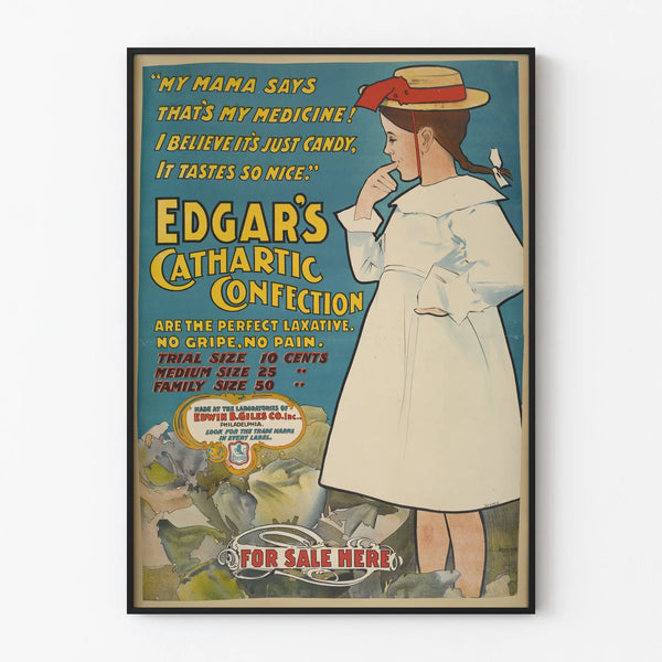 Vintage Poster Edgar's Cathartic Confection
