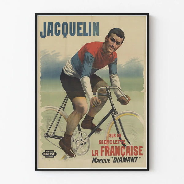 Vintage decorative poster Edmond Jacquelin Bicycle La Française Diamant