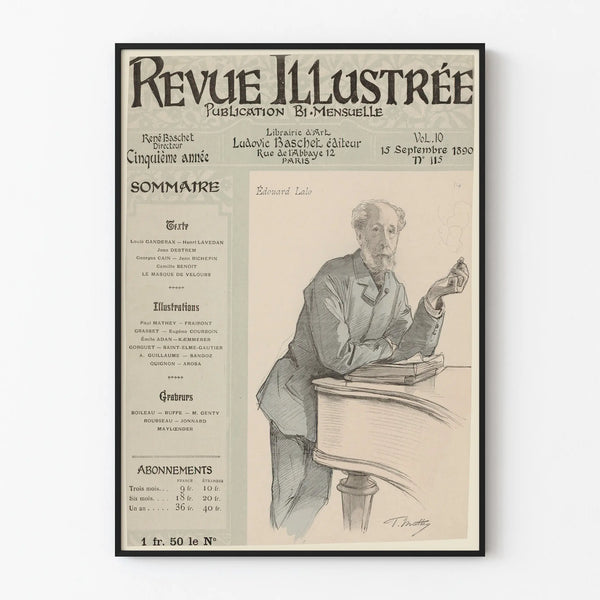 Vintage poster Revue Illustrée Édouard Lalo 1890 wall decoration
