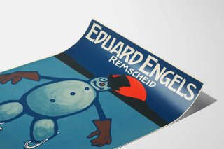 Vintage Eduard Engels Remscheid Ice Skates Poster