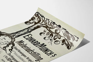 Decorative Poster Exhibition Edvard Munch Black and White