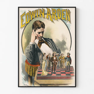 Vintage Edwin Arden Chess Game Poster Theater