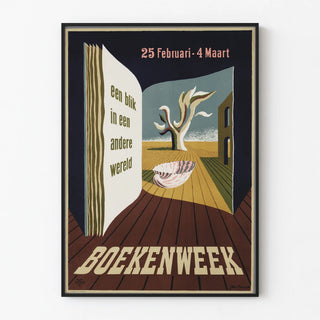 Boekenweek Poster 1950 - A gaze toward another world