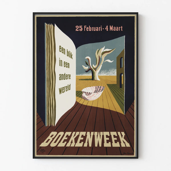 Boekenweek Poster 1950 - A gaze toward another world