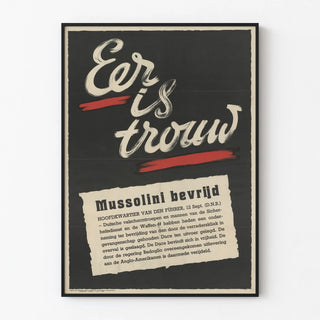 Vintage Wall Poster « Eer is trouw » War 1943