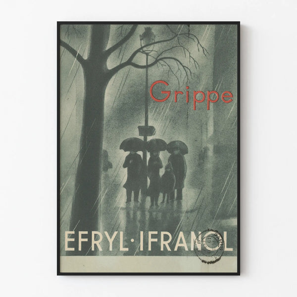 Vintage Advertising Poster for Flu EFRYL IFRANOL