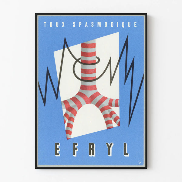 Vintage Poster Toux Spasmodique EFryl for Vintage Wall Decoration