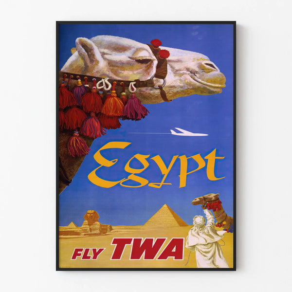 Vintage Egypt Fly TWA Poster – Travel Wall Decoration Egypt