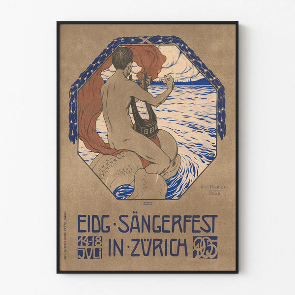 Vintage Event Poster for Eidg Sängerfest in Zurich