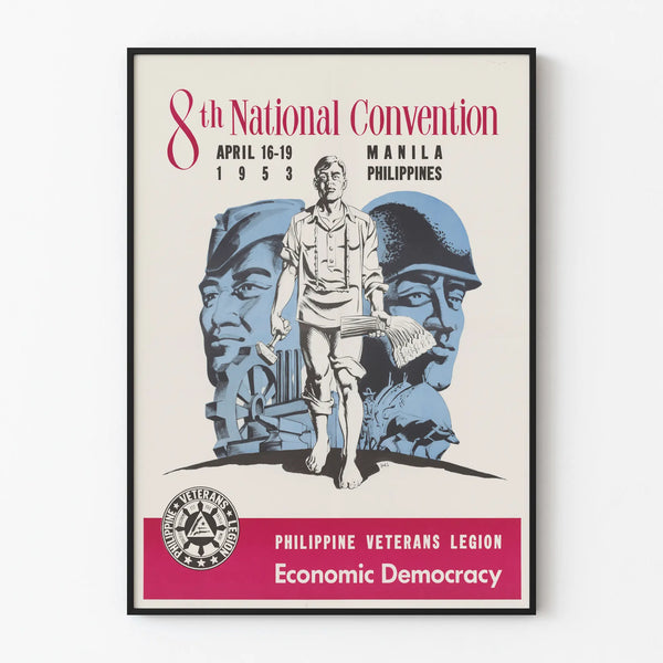 Vintage poster of the Philippine Veterans Legion convention 1953