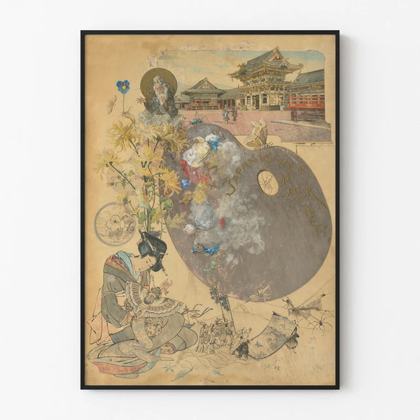 Vintage Japanese decorative artistic poster