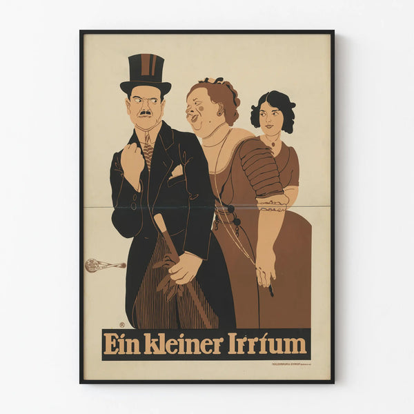 Vintage poster Ein kleiner Irrtum - Retro wall decoration