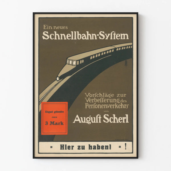 Vintage Schnellbahn system poster for wall decoration