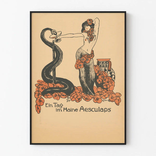 Vintage poster Ein Tag im Haine Aesculaps - Retro wall decoration