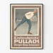 Vintage poster of ice skating Pullach Bürger Bräu terraces