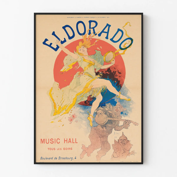 Vintage poster Eldorado Music Hall 1894 - Artistic wall decoration