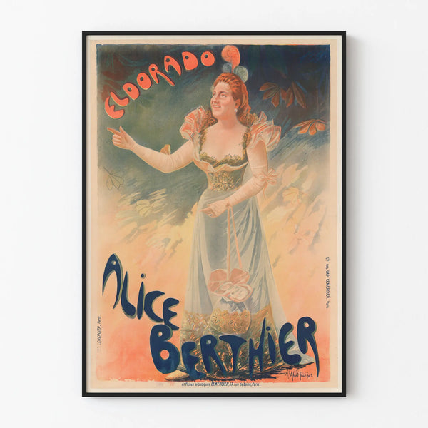 Vintage Eldorado poster with Alice Berthier - Retro wall decoration