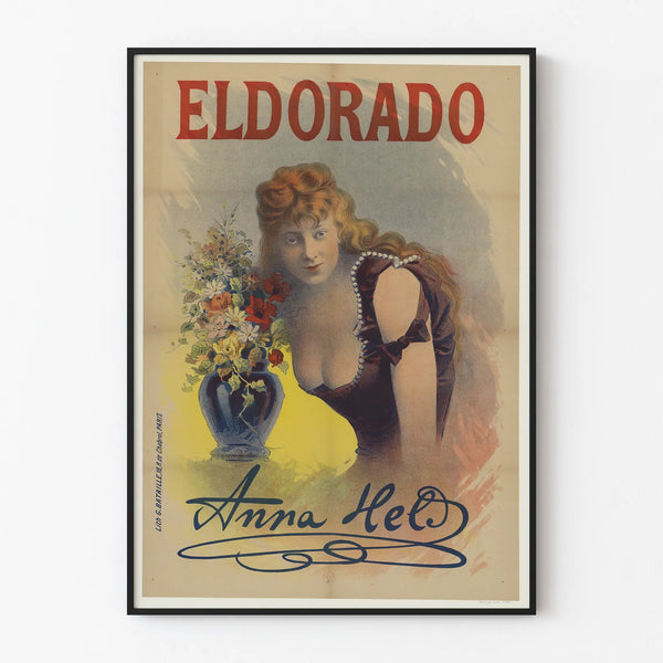 Vintage poster Eldorado Anna Held - Retro wall decoration