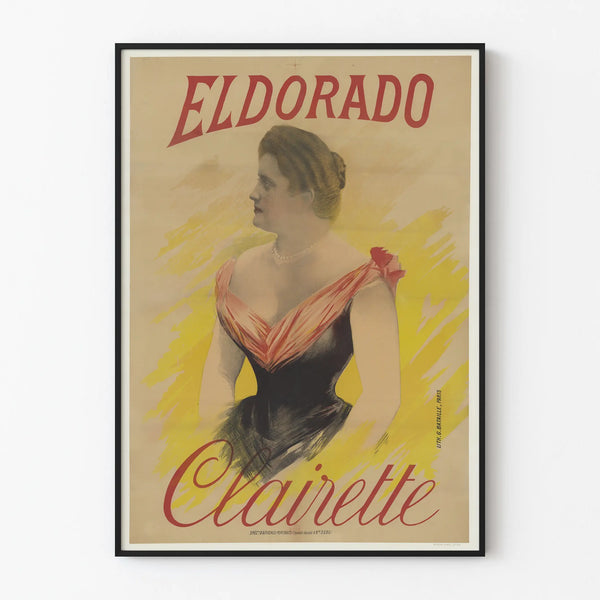 Vintage Eldorado Clairette Poster Elegant Wall Decoration