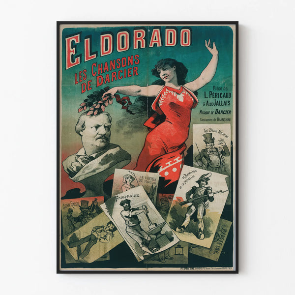 Vintage poster Eldorado The Songs of Darcier wall decoration