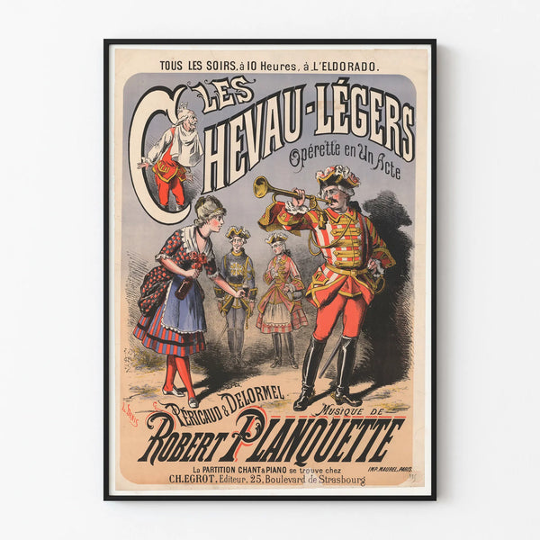 Vintage poster Les Chevau-Légers operetta decorative