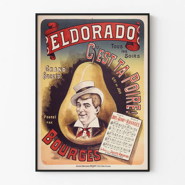 Vintage poster Eldorado It's your pear wall decoration