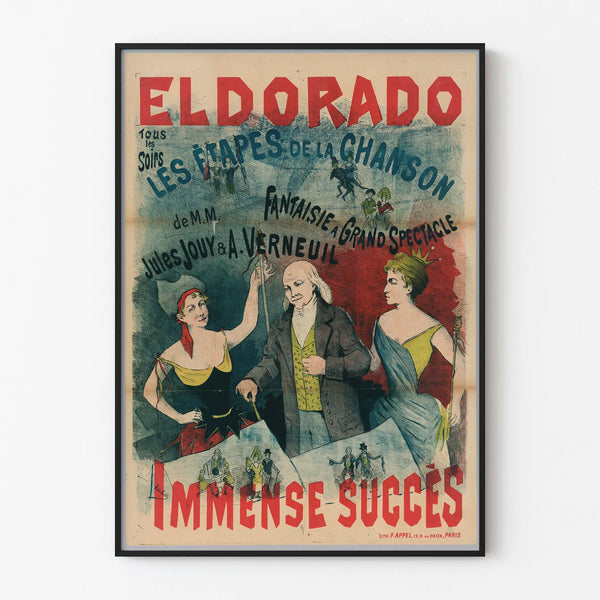 Vintage Poster Eldorado The Stages of the Song for Wall Decoration