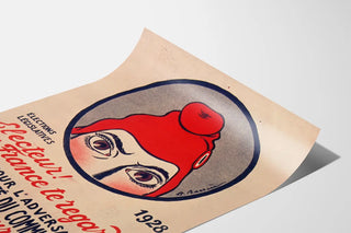 Vintage electoral poster 1928 – Voter, France is watching you