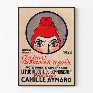 Vintage electoral poster 1928 – Voter, France is watching you