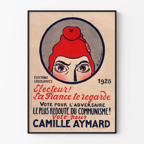 Vintage electoral poster 1928 – Voter, France is watching you