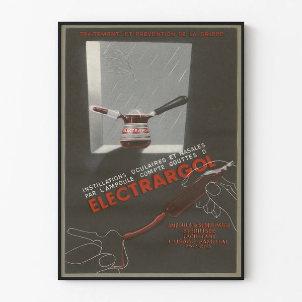 Vintage poster Electrargol - Treatment and prevention of the flu