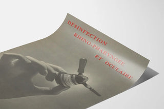 Vintage Poster of Nasopharyngeal and Ocular Disinfection