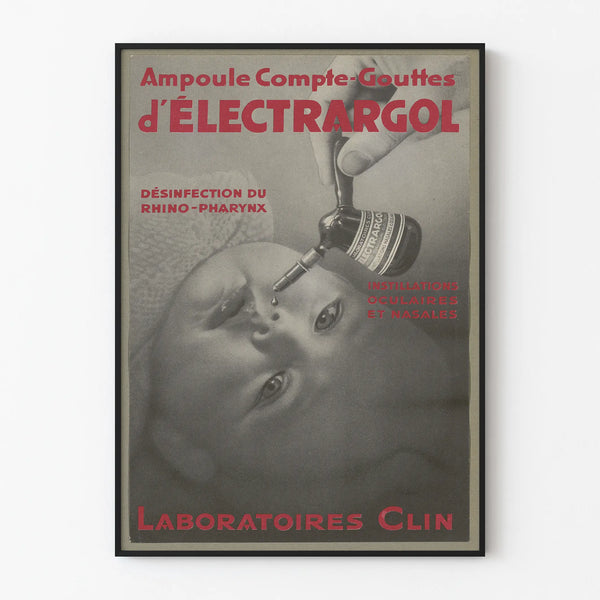 Vintage Poster of Electrargol Dropper Lamp - Medical Wall Decoration