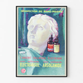 Vintage poster of colloidal silver electrical Electrargol and Argolamide