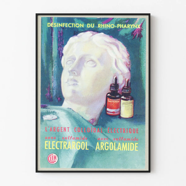 Vintage poster of colloidal silver electrical Electrargol and Argolamide