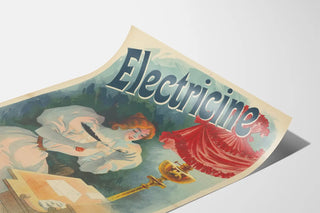 Vintage Electricine Luxury Lighting Poster